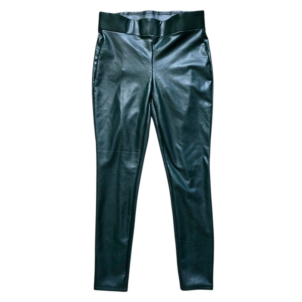 NWOT Loft green pull-on faux leather skinny pants leggins S
